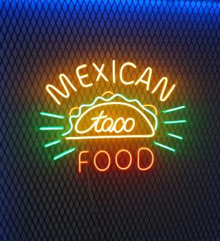 Mexican Food Taco Neon Led Werbeleuchte für ihr Restaurant!